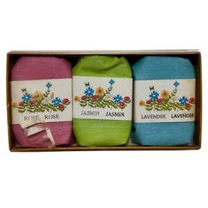 Ben Rickert Unused Gift Assorted International Flower Scents 3 Bars - Vintage